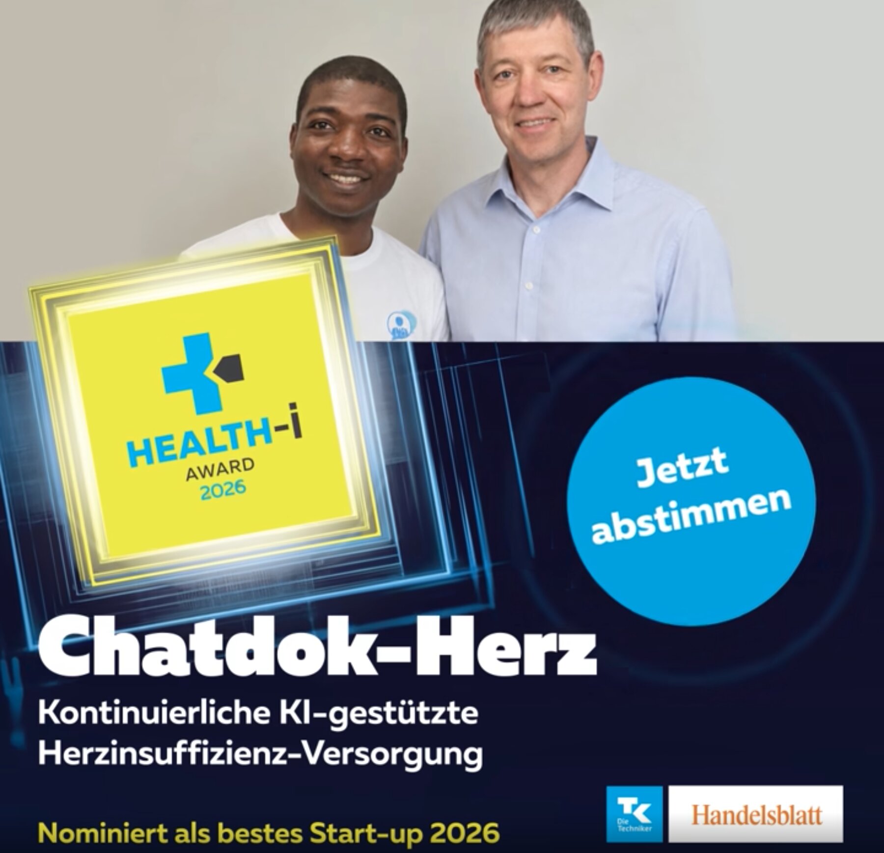 Chatdok-Herz als Top-10-Finalist für den Health-i Award 2026 ausgezeichnet